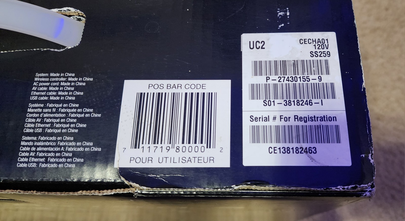 Playstation 3 PS3 Fat #CECHA01 – Backwards Compatible Console 4 Port USB Read!