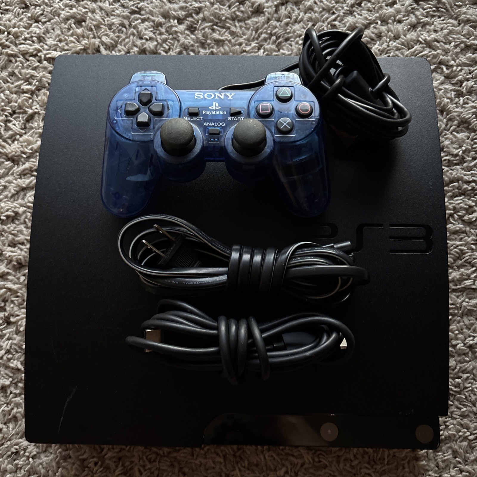 Sony PlayStation 3 PS3 Slim 250GB CECH-2001B Black Console.