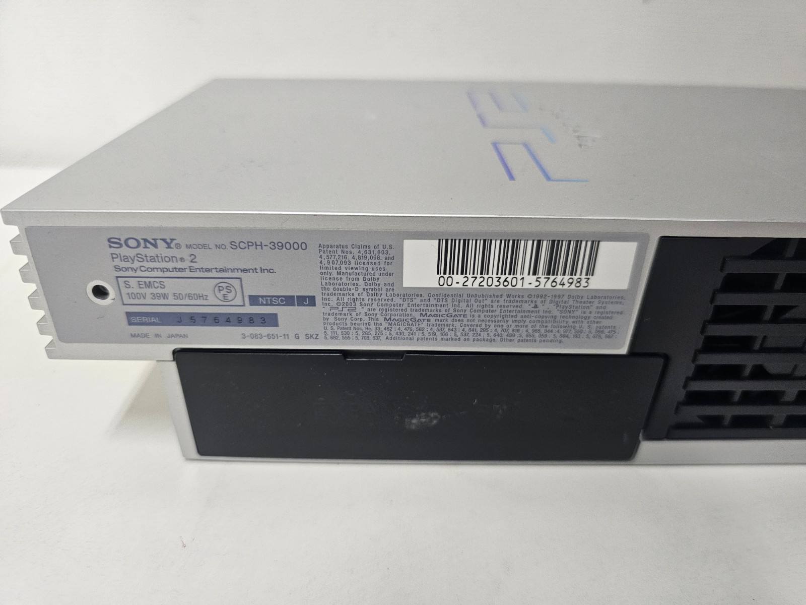 Sony Playstation 2 Console Silver SCPH-50000 983 JUNK Japan