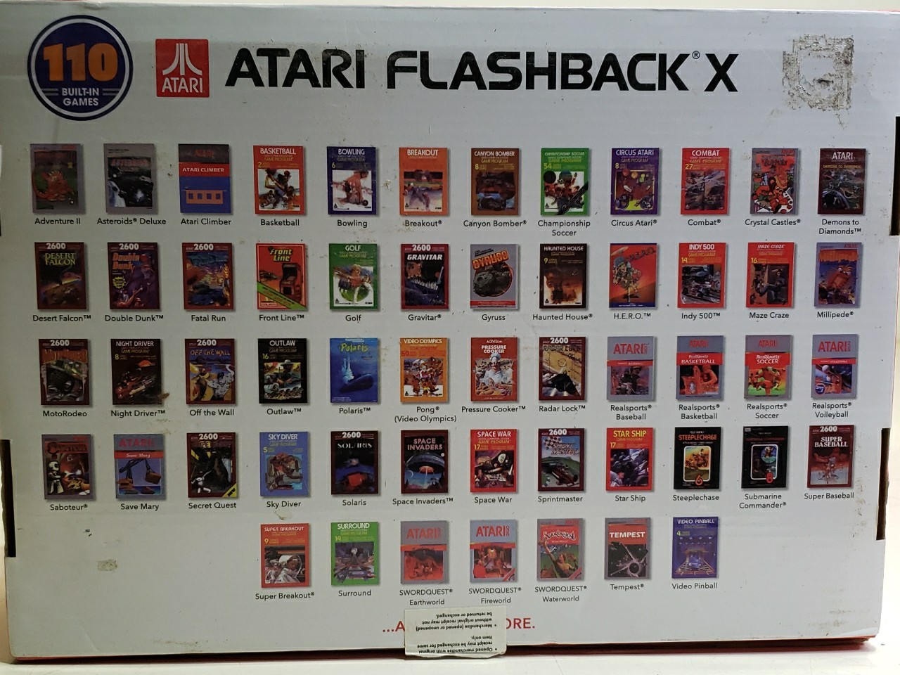 Atari Flashback X Retro Console 110 Built-in Games – 2 Wired Controllers