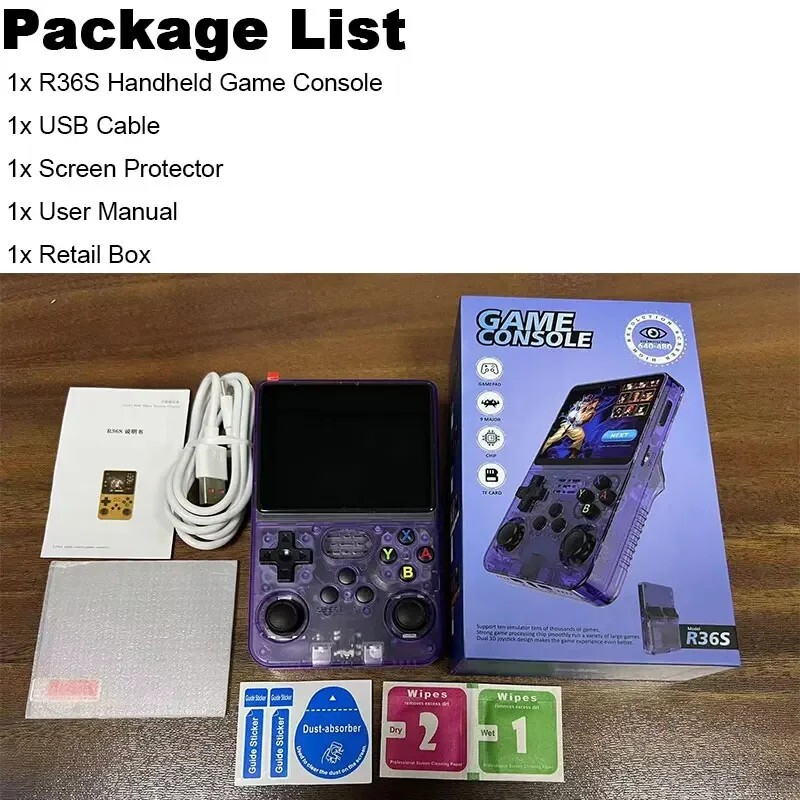 Video Game Retro r36s console Linux IPS 3.5″ 128GB +10000 Games