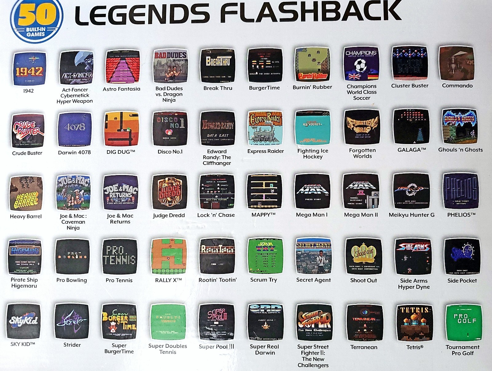 🔥🎮⬛🎮🔥 2018 Legends Flashback Console 50 Games Arcade Sega Nintendo NES ✅ CIB