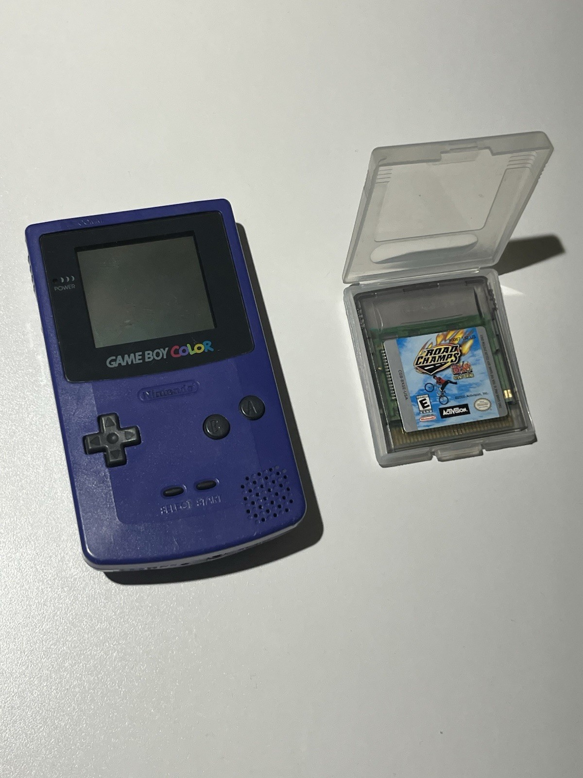 Grape Purple Game Boy Color OEM Tested & Working w/ Road Champs BMX