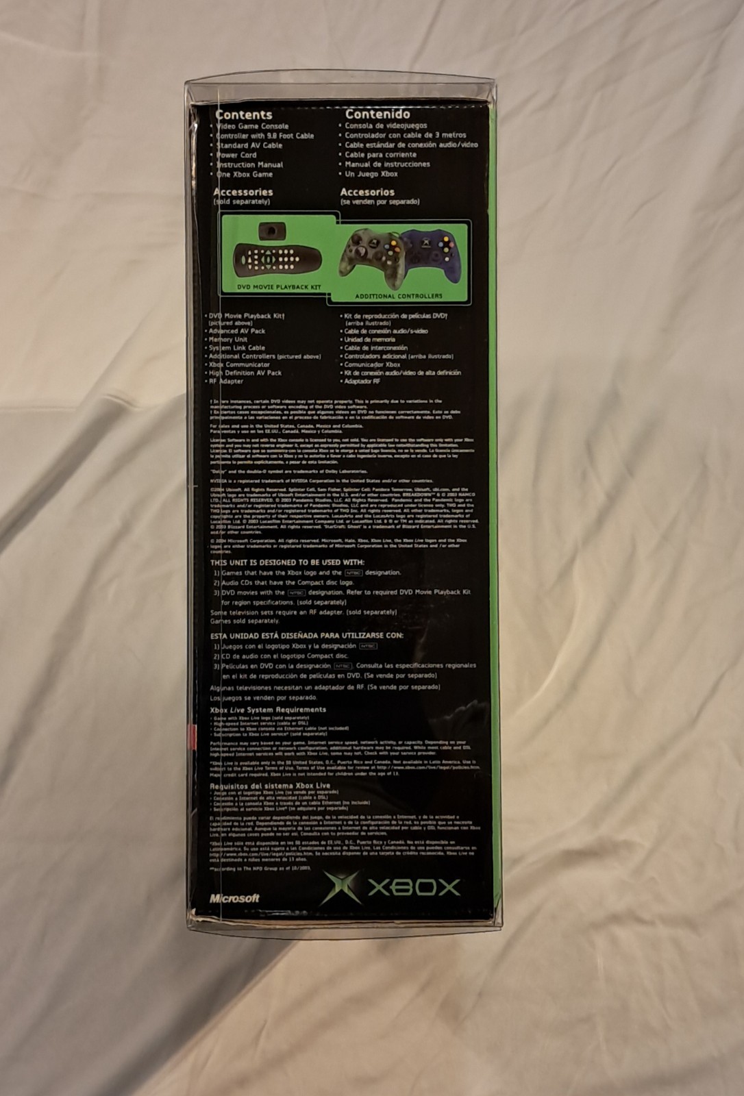 SEALED NEW IN BOX Halo Special Edition Green Original Xbox in Display Case
