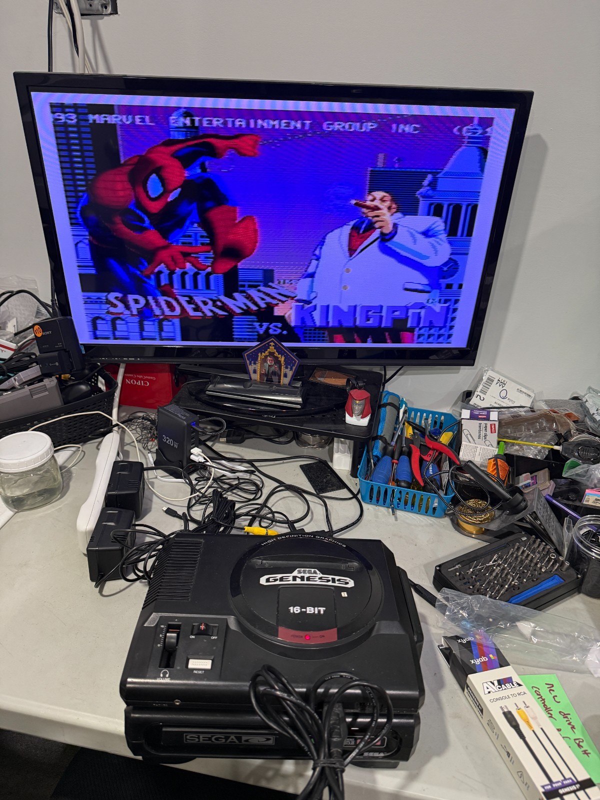 Sega Genesis & CD Model 1 Tested Working System w/ oem controllers & power CLEAN