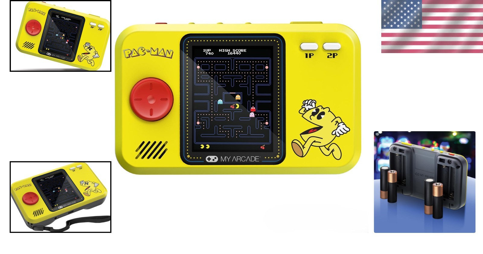 Compact Pac-Man Handheld Console with Color Display – Ultimate Retro Experience