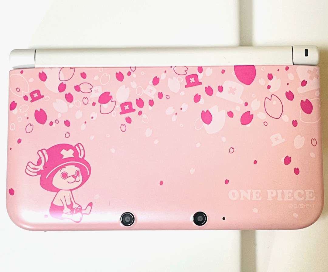 Nintendo 3DS XL One Piece Chopper Pink Console Tested w/ Charging Cable Rank:A