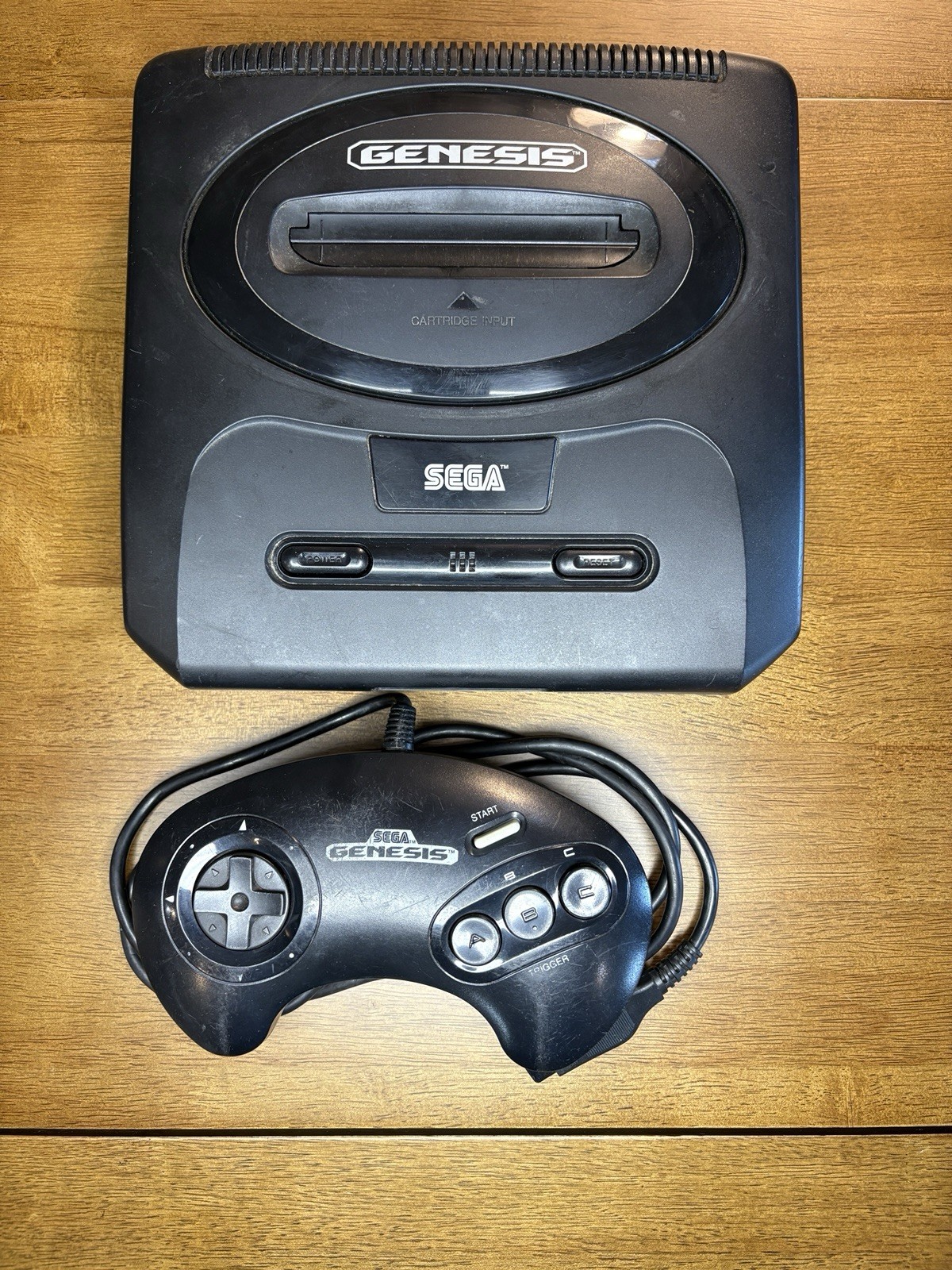 Sega Genesis Console Model 2 No Power, AV Cable, includes One Controller.