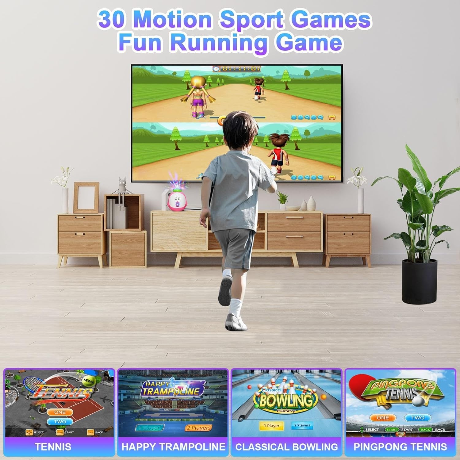 Lightweight Mini TV Game Console with 100+ Games & Dual Wireless Controllers