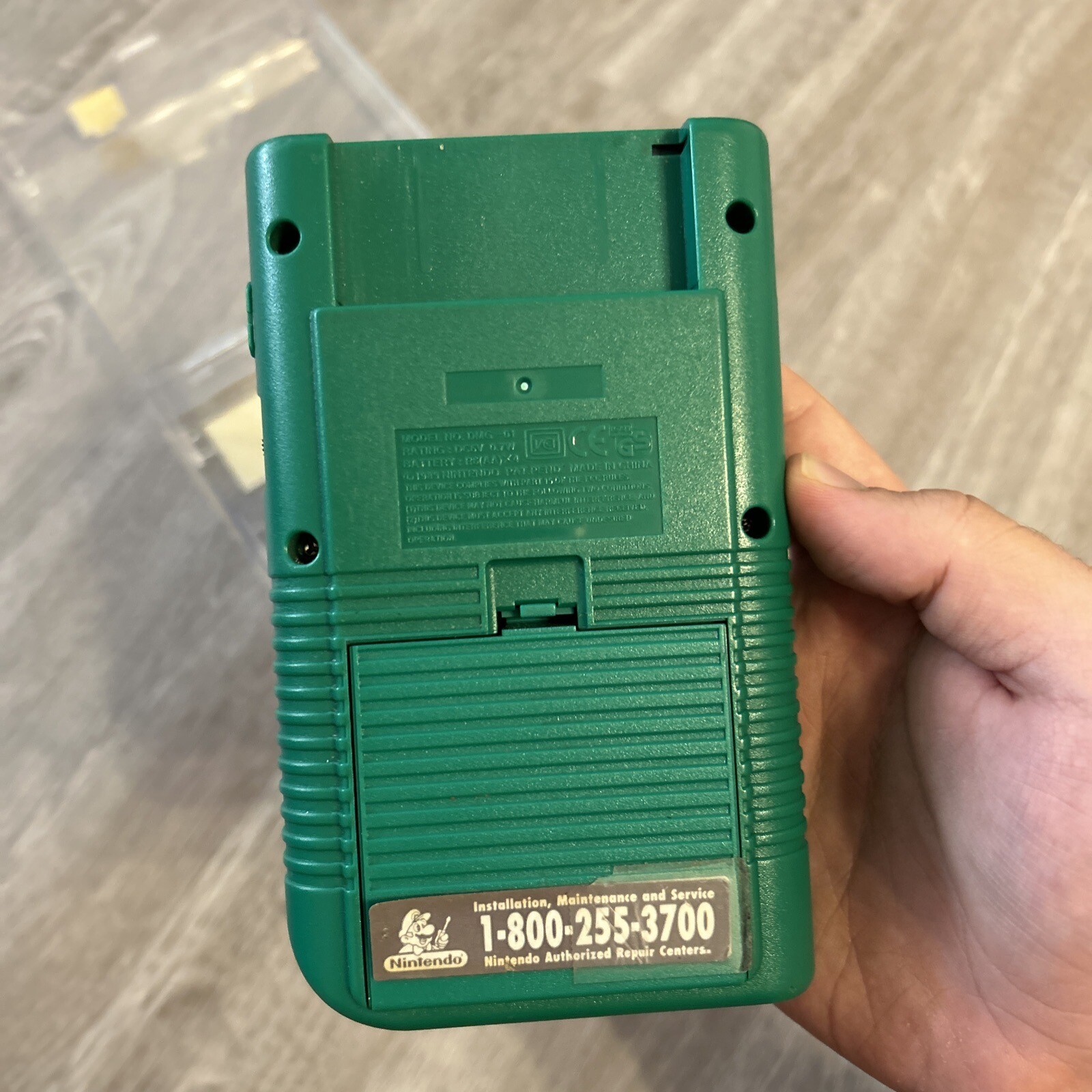 Nintendo Game Boy DMG-01 Green Original Retail Plastic Case HW-USA-3 TESTED