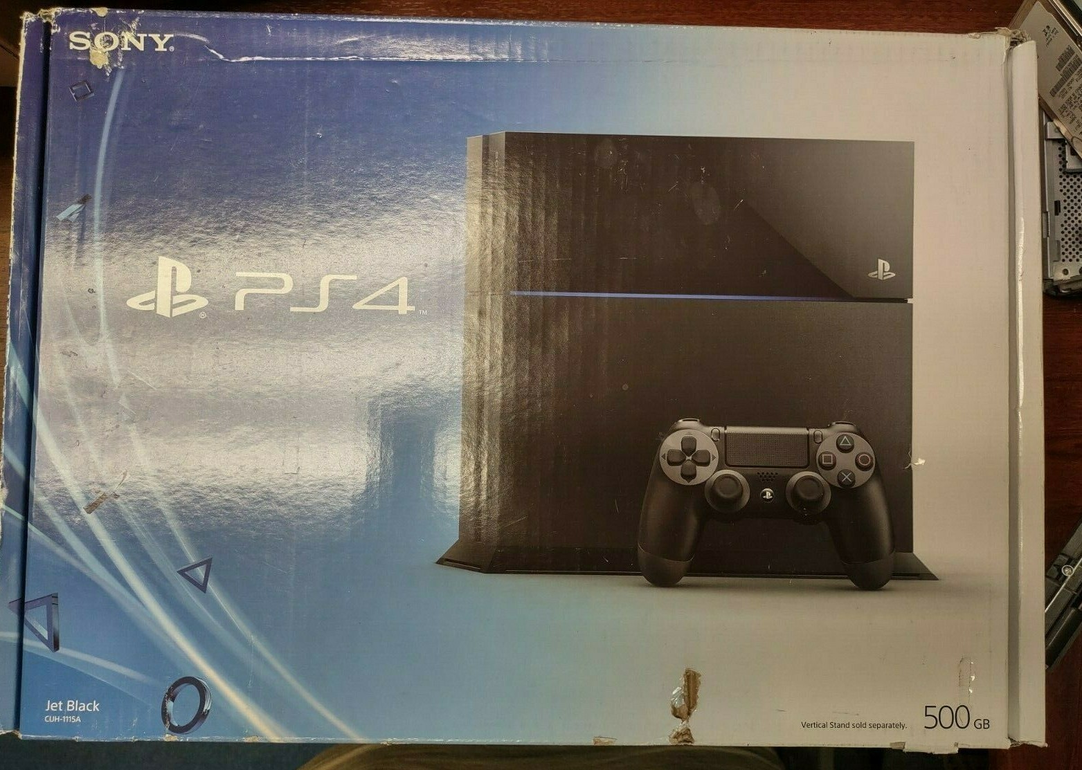 Sony PlayStation 4 (PS4) – 500 GB Console w/ accessories–Distressed box!