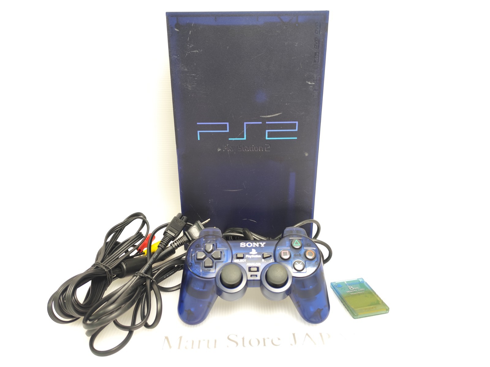 SONY PS2 Fat Game Console Set SCPH-50000 MB/MH Midnight Blue Read US/JP Games