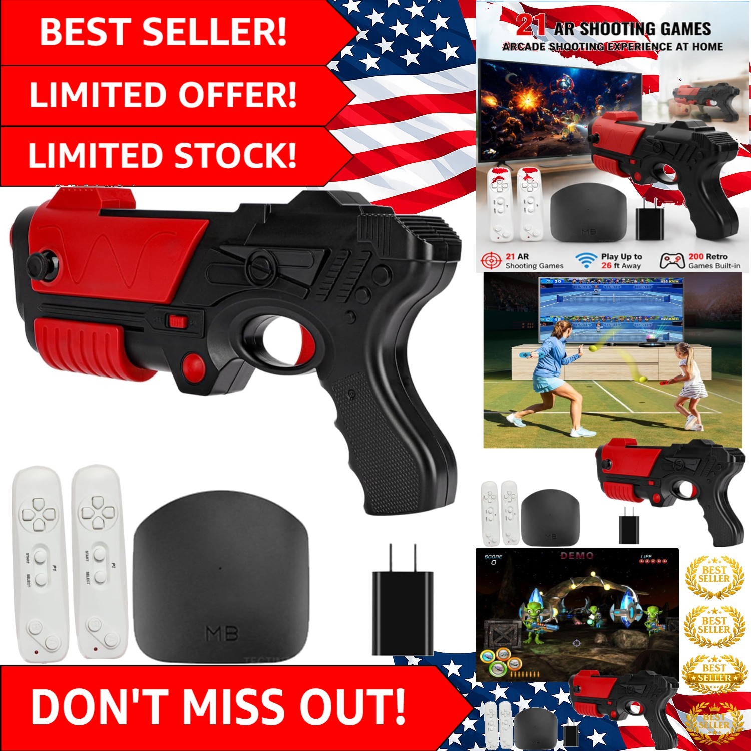 Retro Game Console for Kids & Adults – Over 200 Classic Titles, Wireless Gaming