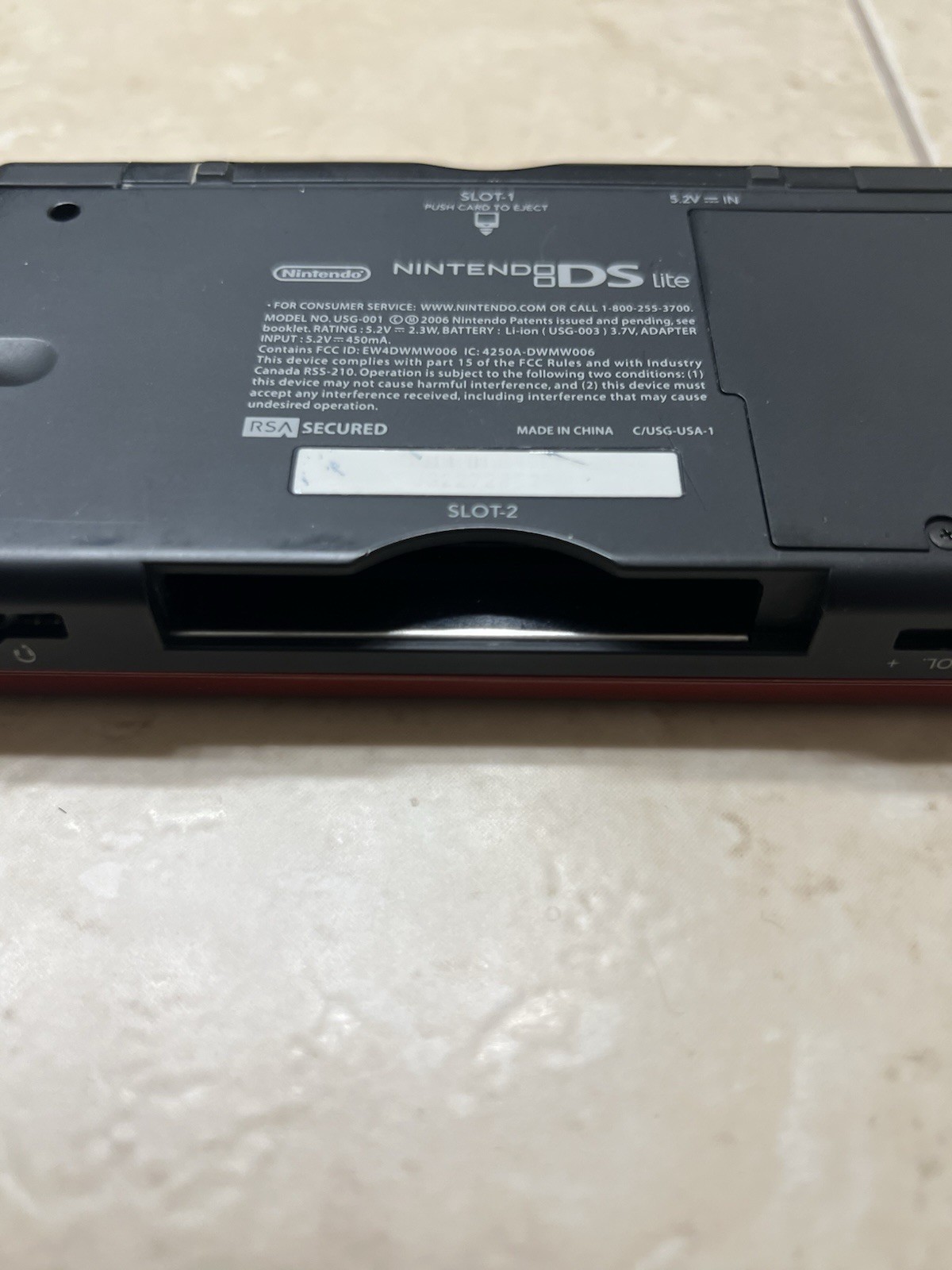 Nintendo DS Lite Red Handheld Console (USG-S-RMKB) – NO DUST COVER