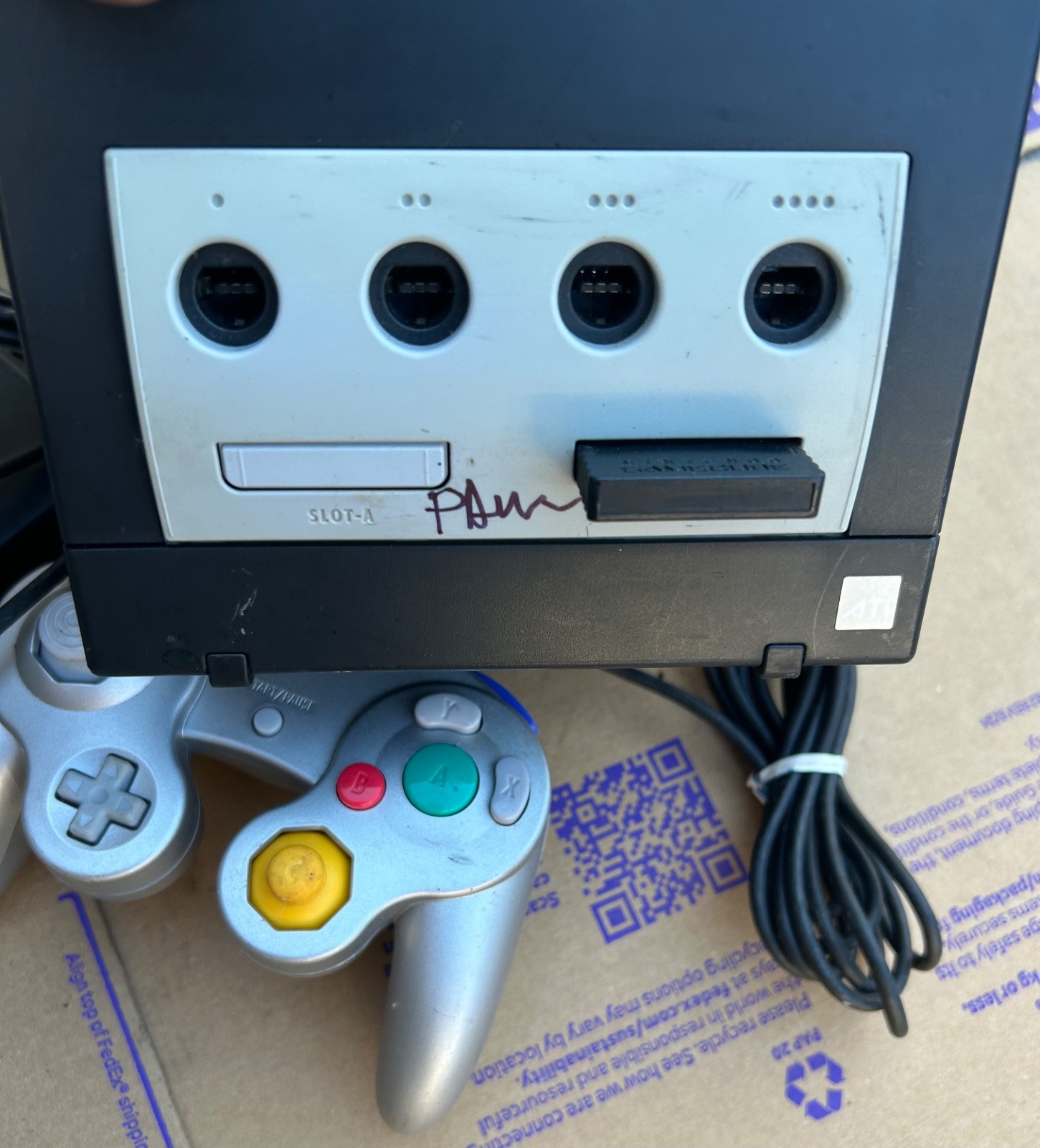 Nintendo GameCube #2 Console Bundle Tested Works OEM Controller Cables DOL-001