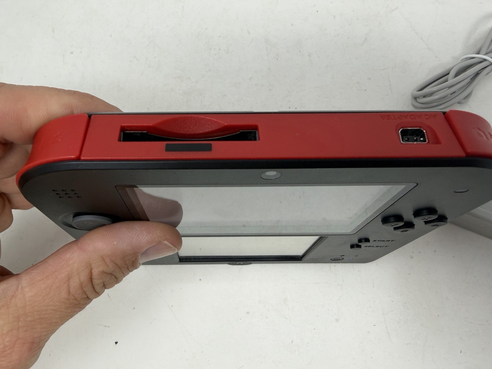 Nintendo 2DS Handheld Console With Charger & Stylus Red Black FTR-001 Working