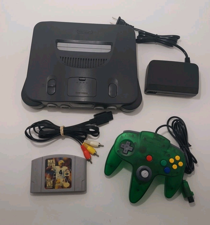 Nintendo 64 N64 Console NUS-001 (USA) Bundle With Controller, Game and Cords!