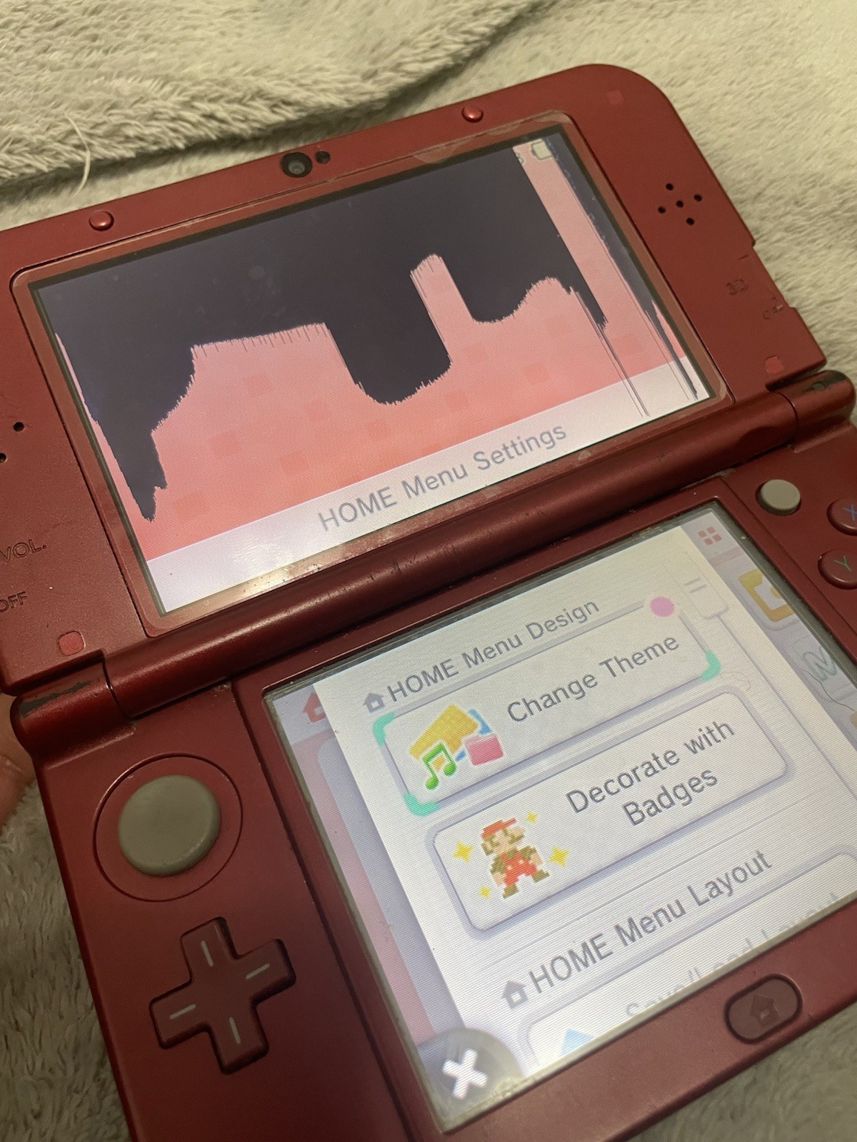 Nintendo 3DS XL (Red) with pouch and lots of games