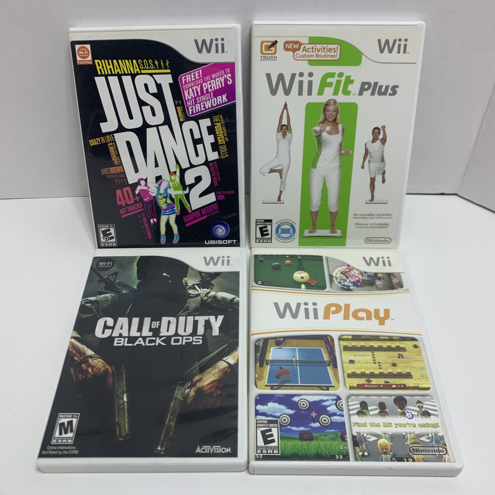 🔥Nintendo Wii Console Bundle RVL-001 GameCube Compatible,Controllers, 4 Games