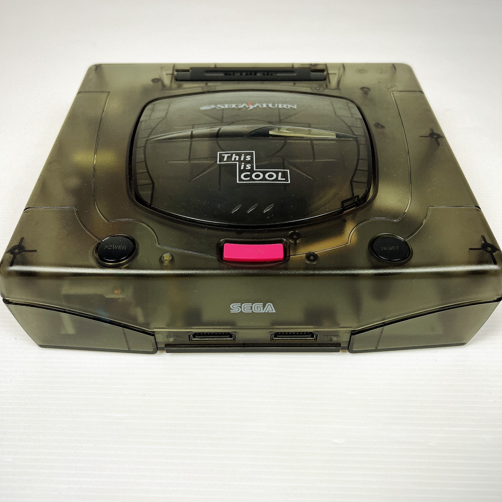 Sega Saturn Skeleton Black console Controller S-video RCA cable NTSC-J Tested JP
