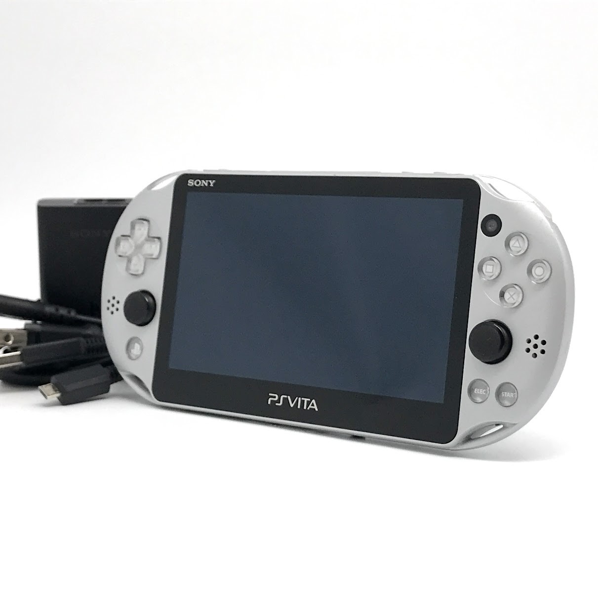 SONY PS Vita PCH-2000 Slim Silver Wi-Fi LCD FW:3.74 w/ Charger “Near Mint”