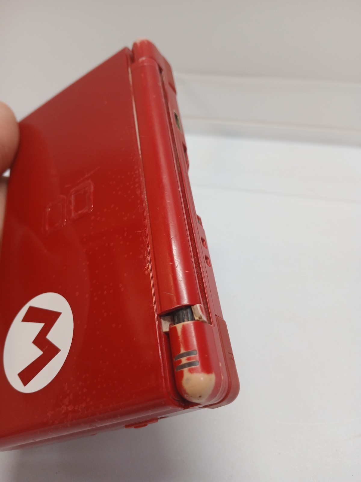 Nintendo DS Lite Red Mario Edition Console USG-001 FOR PARTS or REPAIR