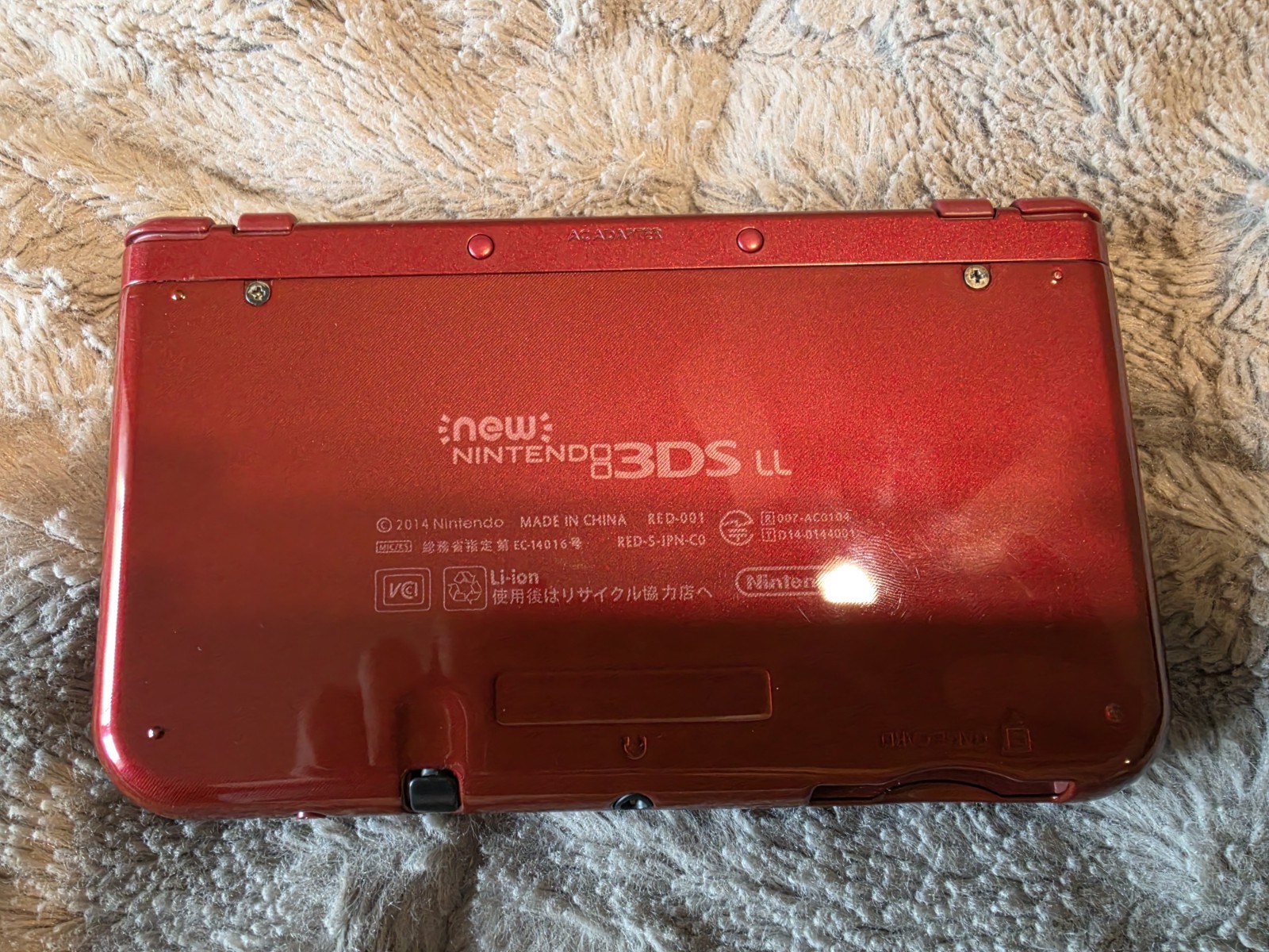 Nintendo New 3DS LL Red NTSC-J Japan Wi-Fi 4GB Handheld System 2014