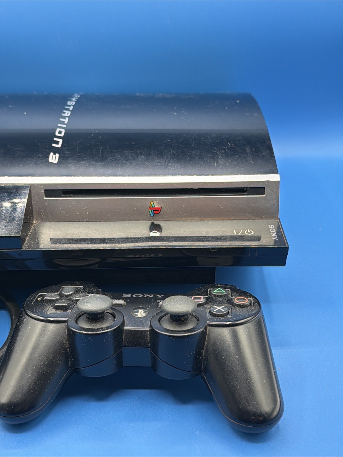 Sony PlayStation 3 PS3 40GB Black Console CECHH01 w/ Controller & Cable Tested