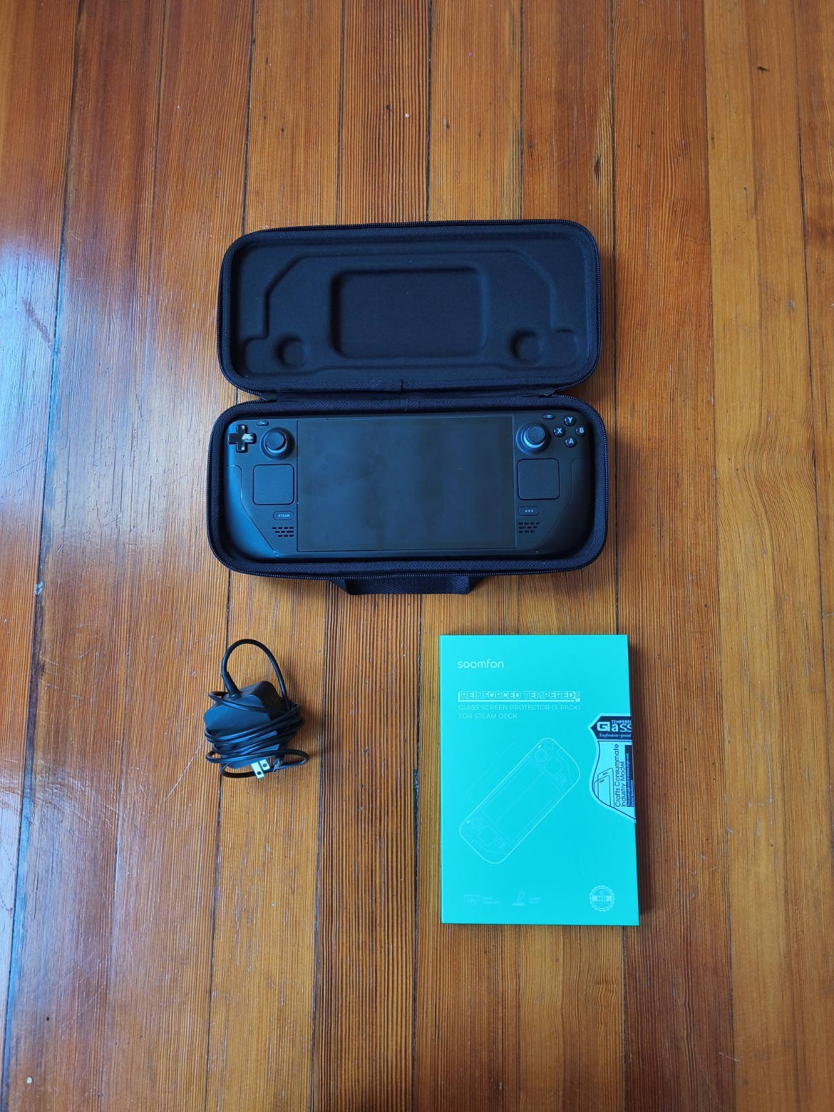 Valve Steam Deck 64GB Black with Case Charger and 2 Screen Protectors