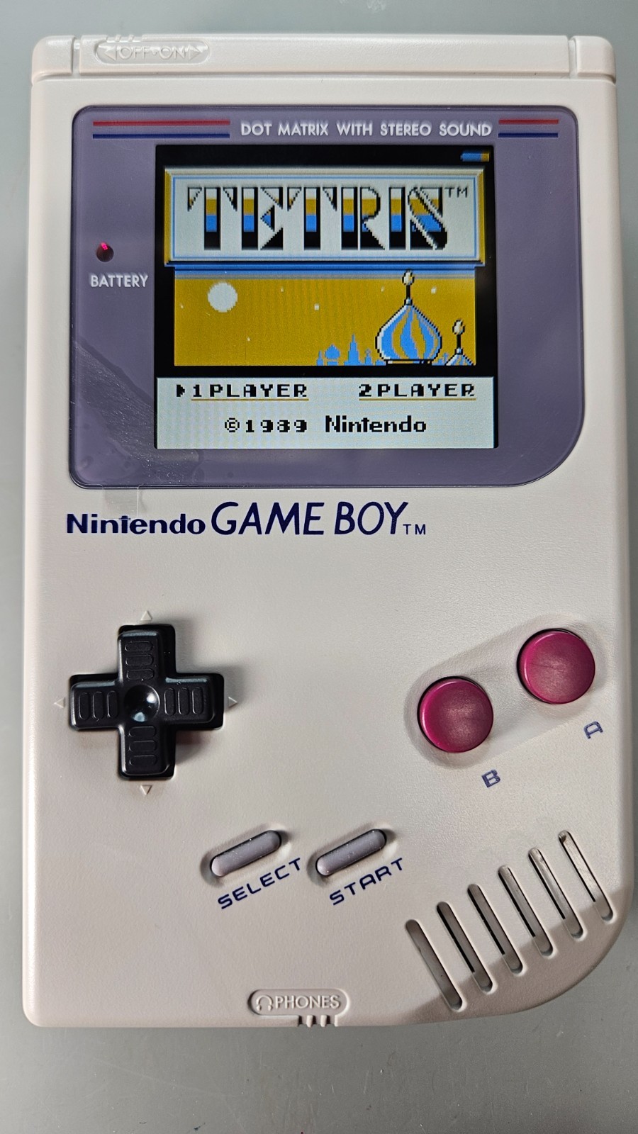 SL-DMG-01 – OEM Game Boy Internals – IPS Display, 10hr battery, Tetris, & Case!