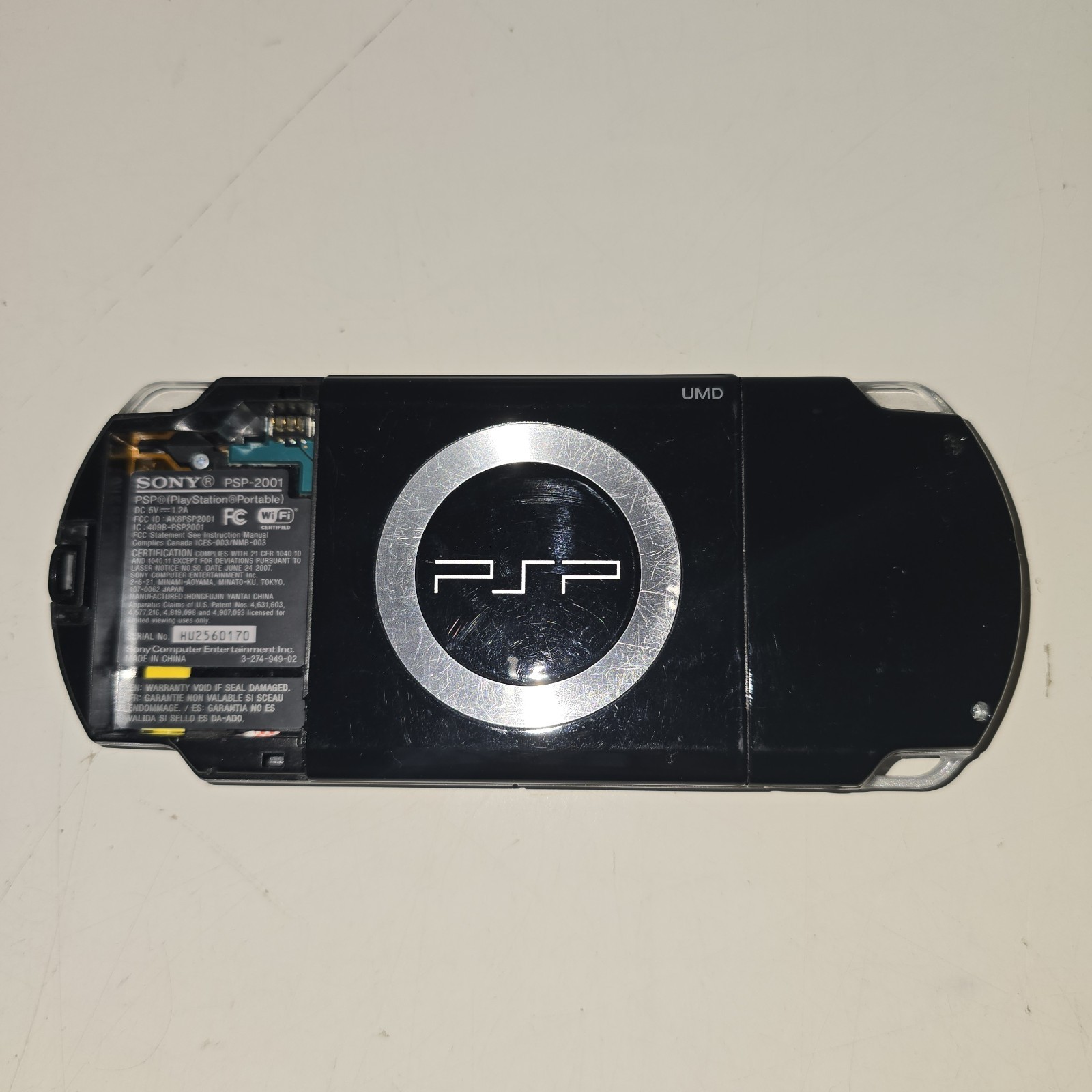Sony PSP 2001 Black Needs Battery And Cover Game Case 1 Game No Power Cable