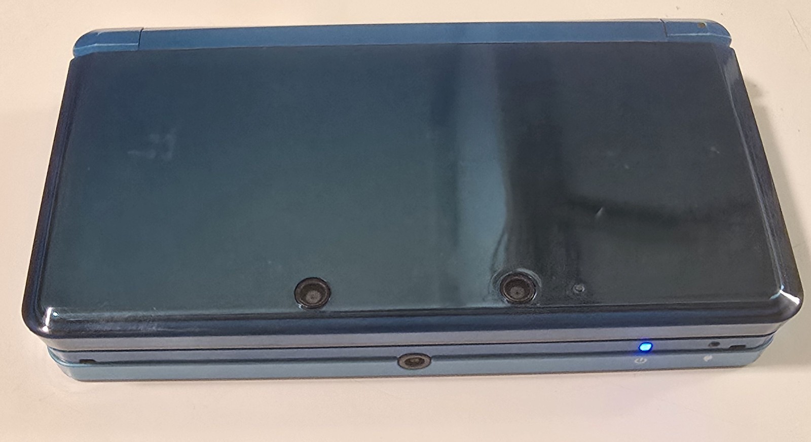 Nintendo 3DS Handheld Console System Aqua Blue – Broken LCD for Parts or Repair