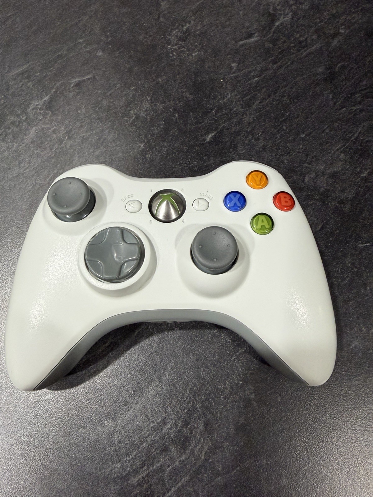 Microsoft Xbox 360 Console with White Wireless Controller -Cleaned and Tested