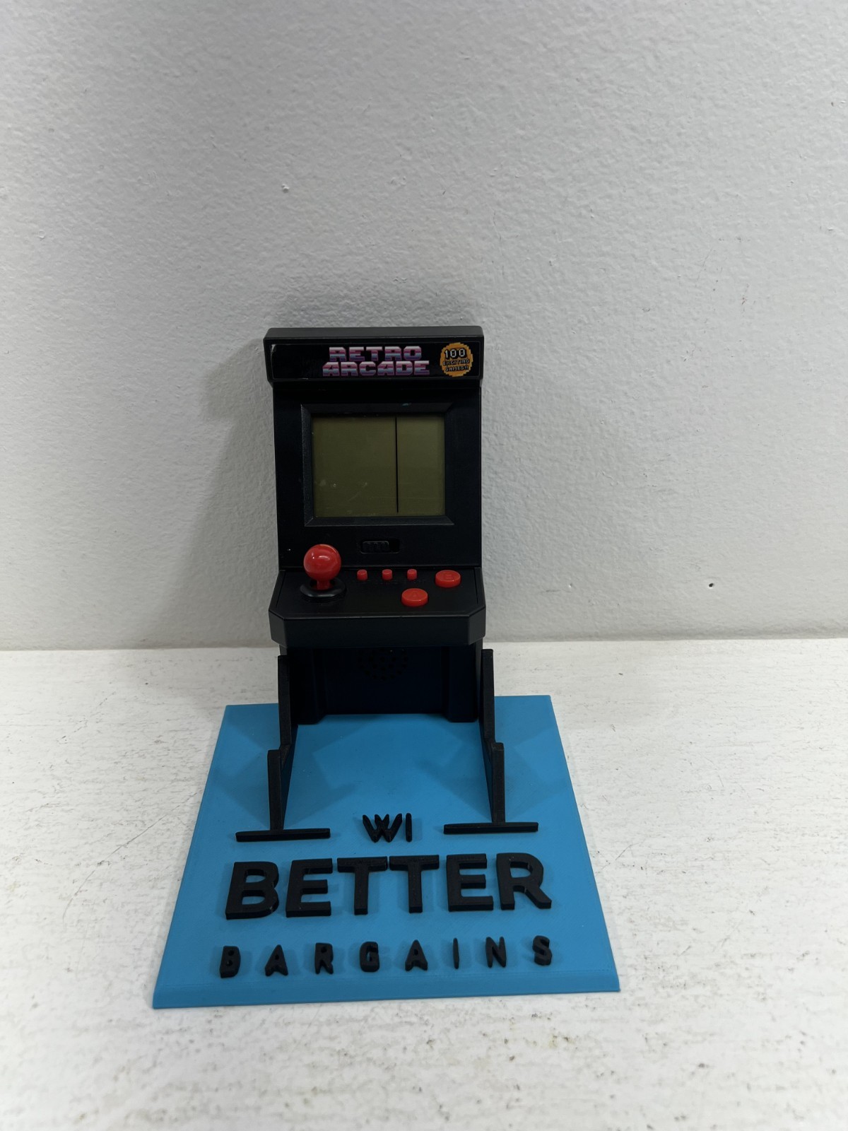 Retro Arcade Portable Game 100 Games Mini Black Cabinet Red Controls *Tested*