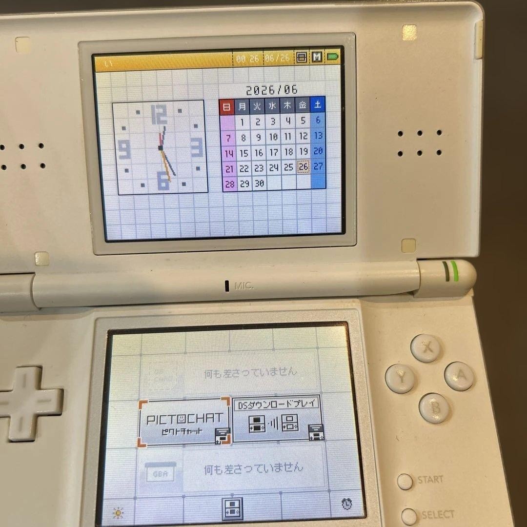 Nintendo DS Lite Crystal White Console Japan Box Charger Hinge Crack