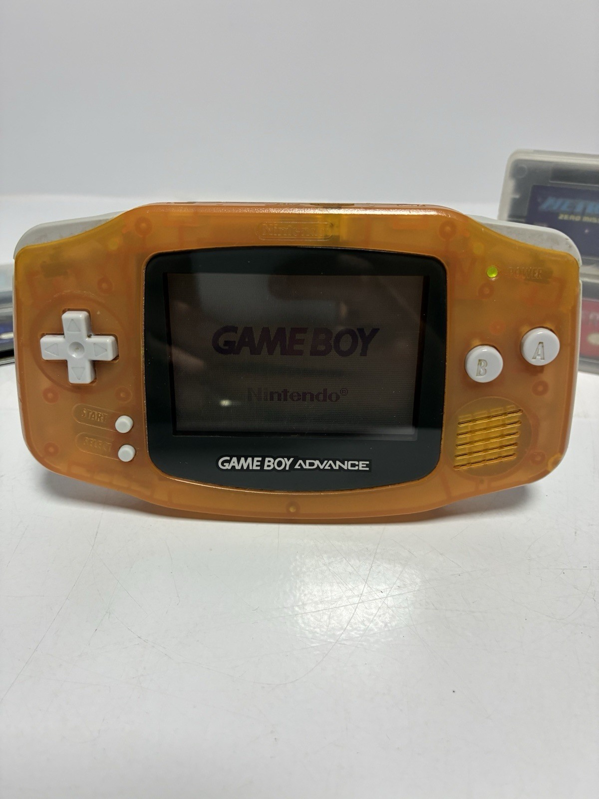 Nintendo Game Boy Advance AGB-001 Clear Pink Fuschia / Orange 5 Games