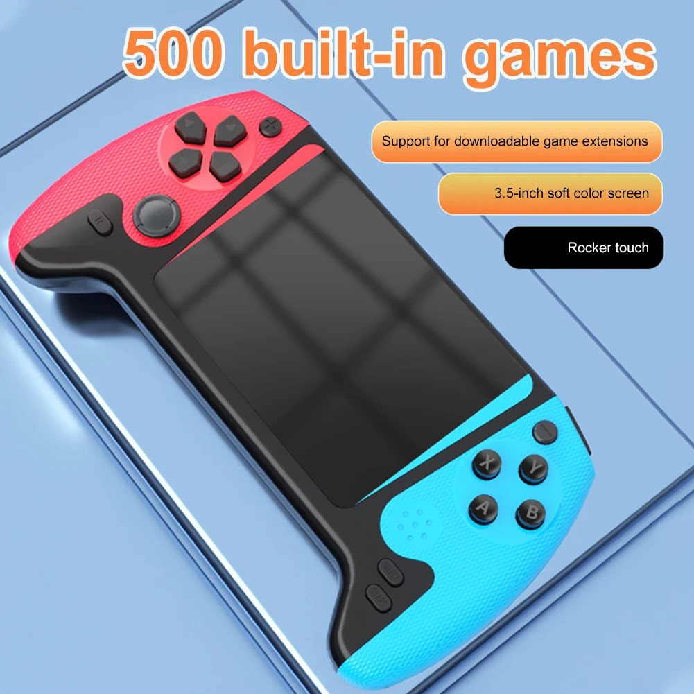 Retro Handheld Game Console 3.5Inch LCD Screen Built-In 500 Games Portable Game