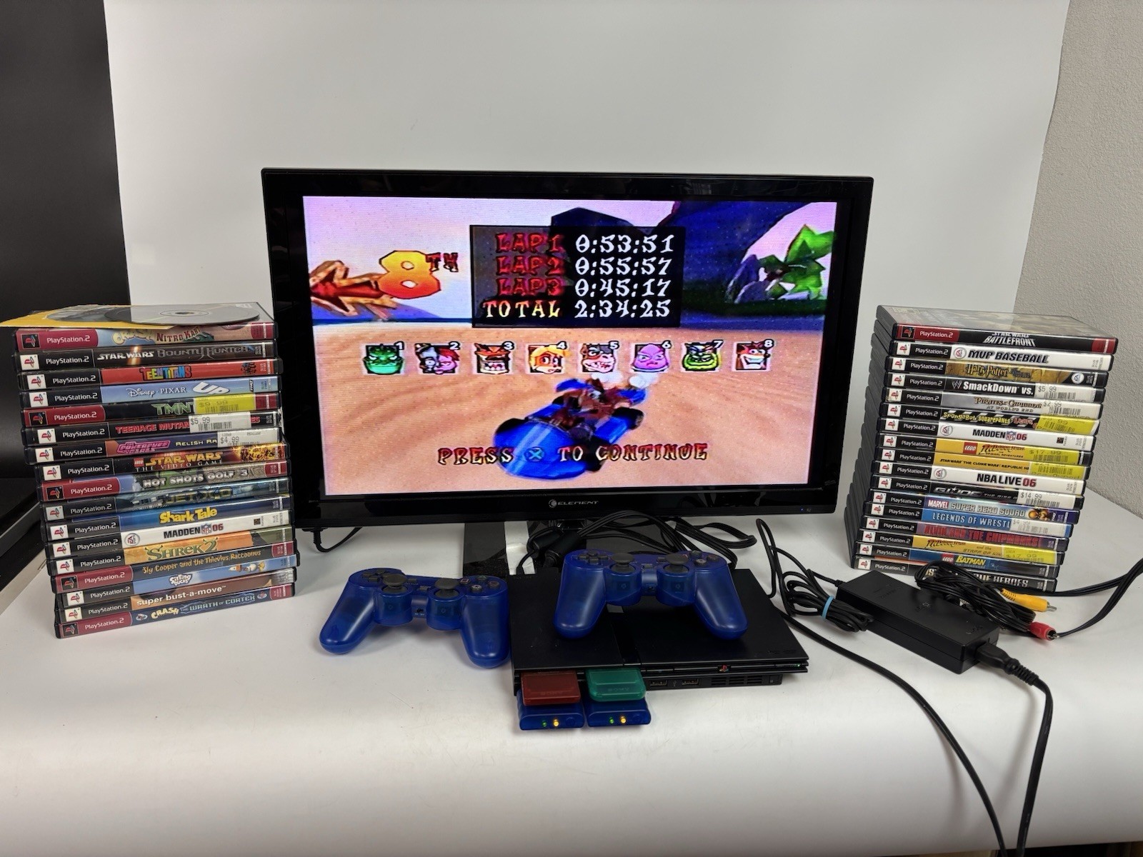 Sony PlayStation 2 Slim Console w large Game Lot
