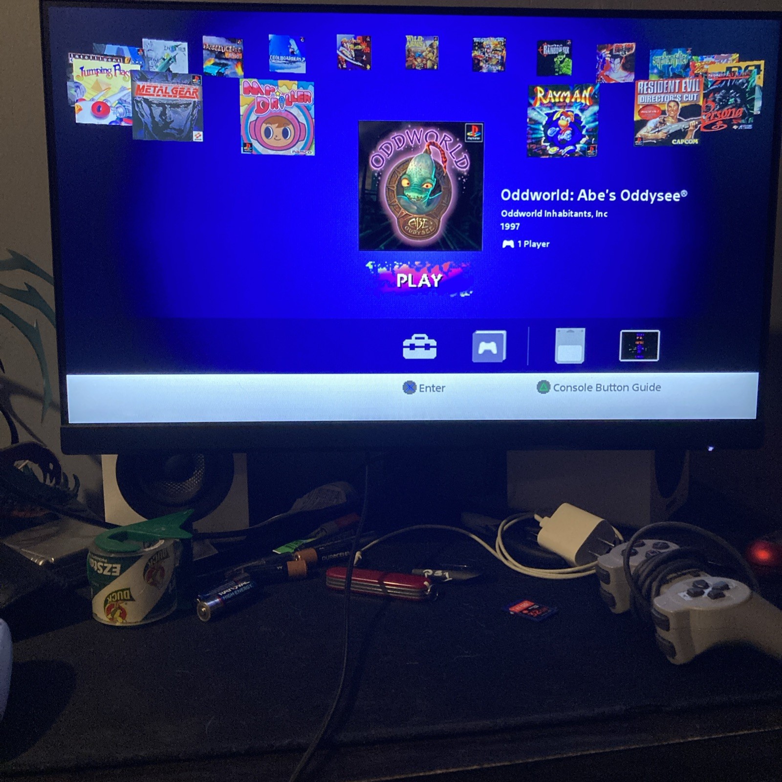 Sony PlayStation Classic MINI PS1 Console with 2 Controllers, Tested And Works