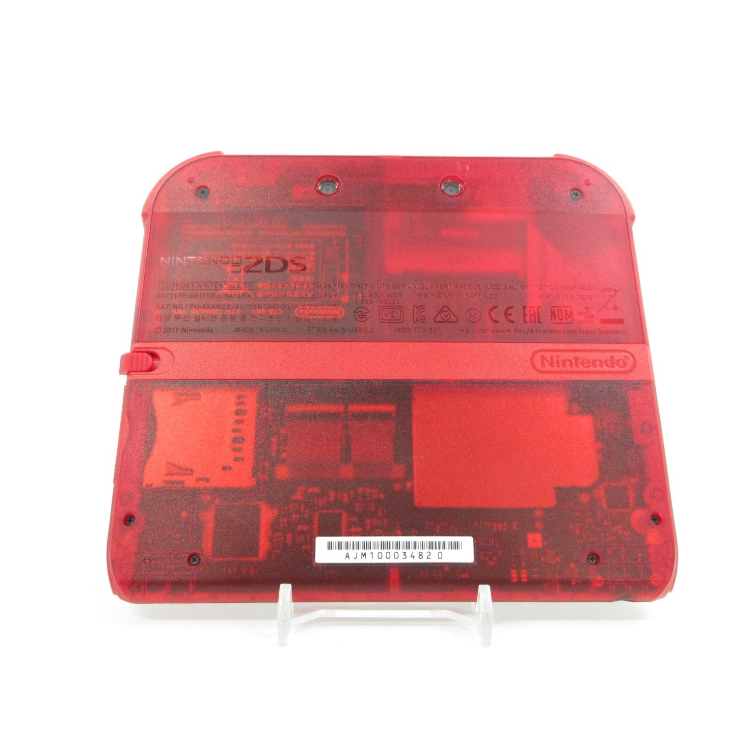 【Near Mint】Nintendo 2DS Pokemon Clear Red Console ONLY Japanese Edition #DEN0523