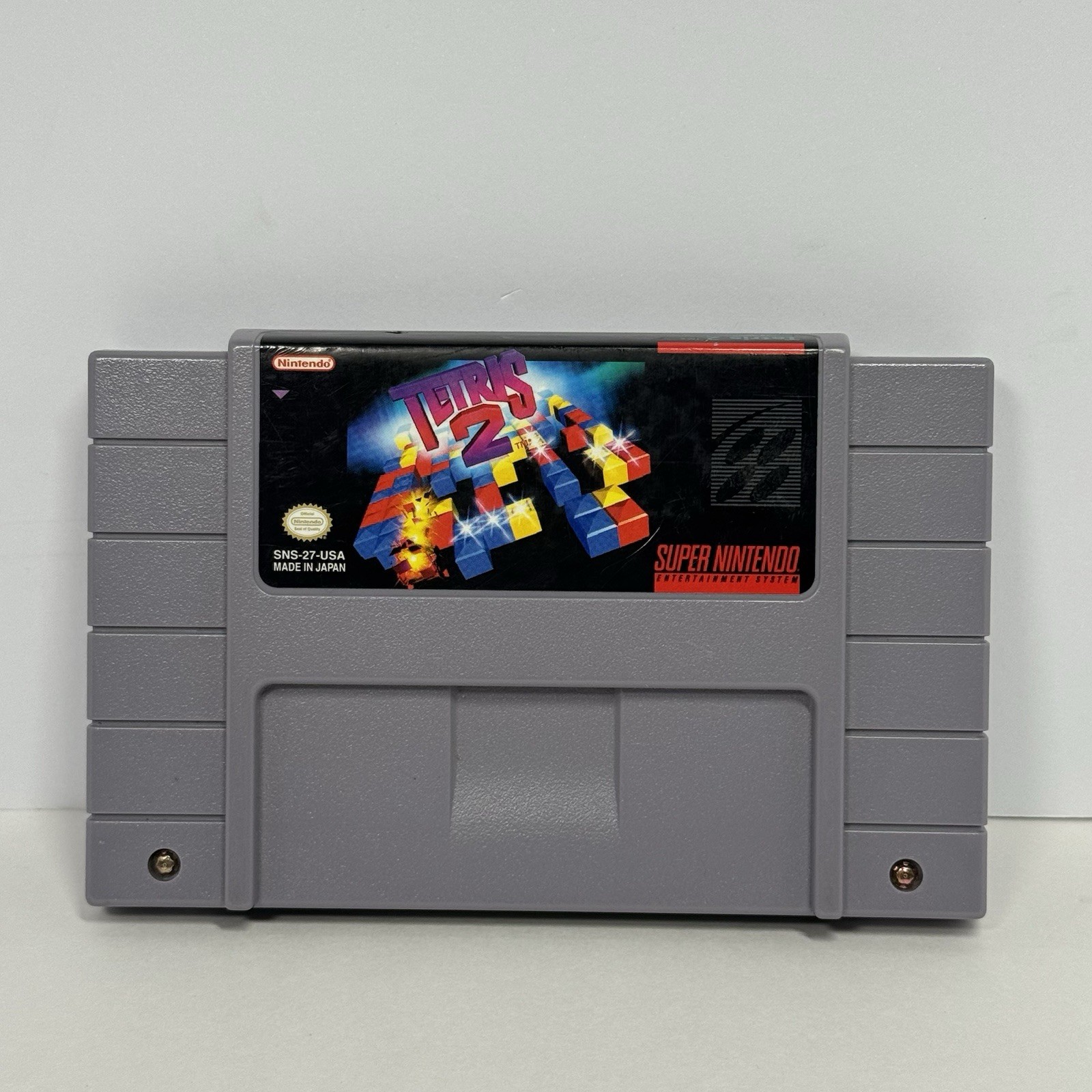 Super Nintendo SNES Console Bundle Tetris 2 F-Zero OEM Controller Cords Works