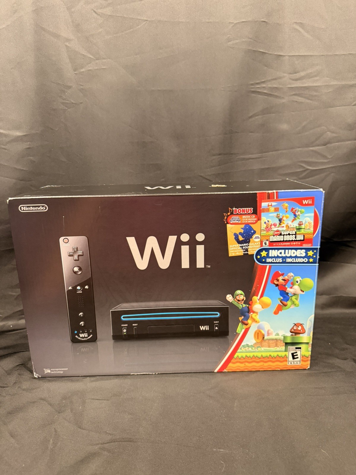 Nintendo Wii Holiday Bundle Black Console New Super Mario Bros. System