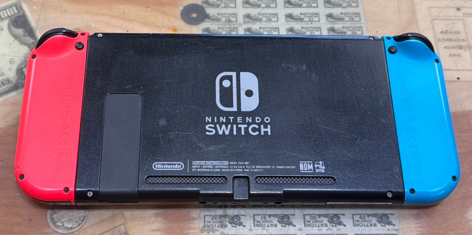 Nintendo Switch 32GB Game Console Only with Neon Blue / Red Joy-Con, (HAC-001)