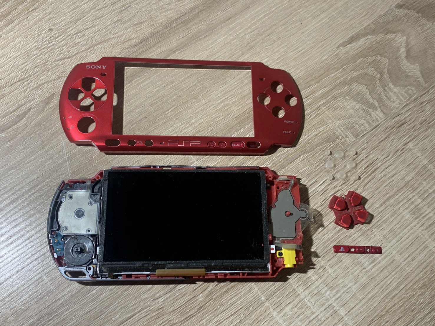 0927 PlayStation portable PSP 3000 Radiant Red For Parts