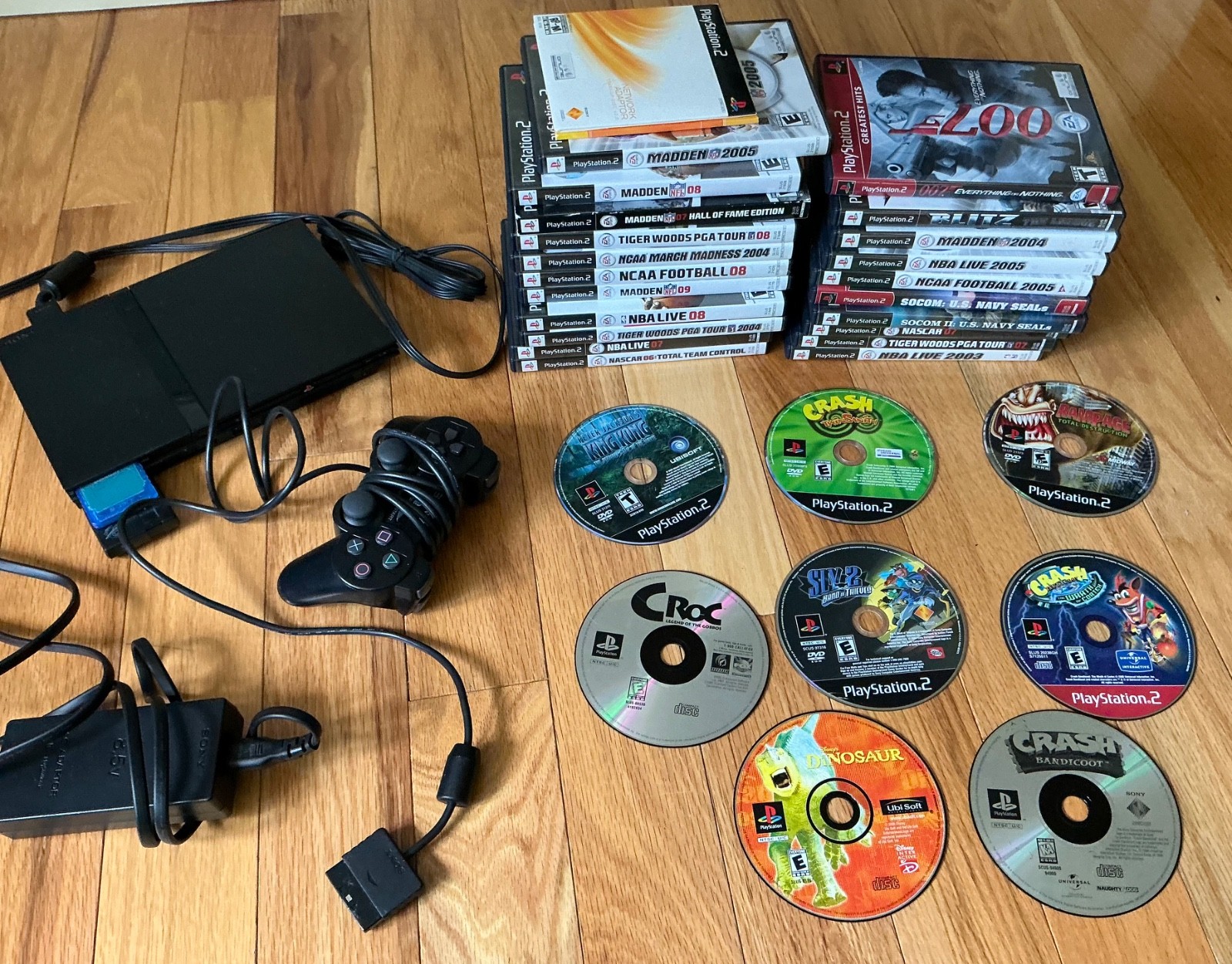 Playstation 2 Slim Bundle With Memory card, Controller And 29 Games!
