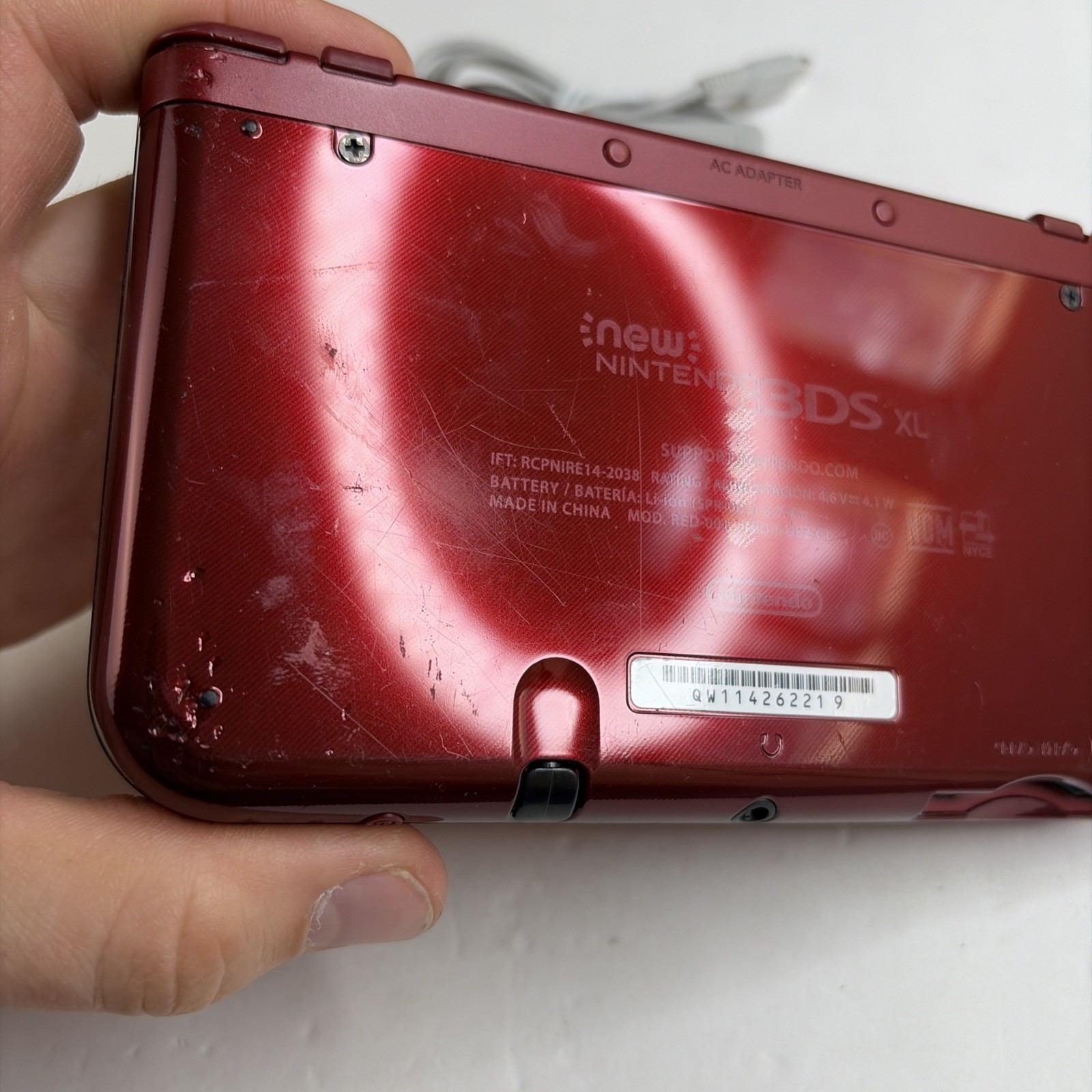 New Nintendo 3DS XL Red Console US Model – Tested! Top IPS W Charger Stylus
