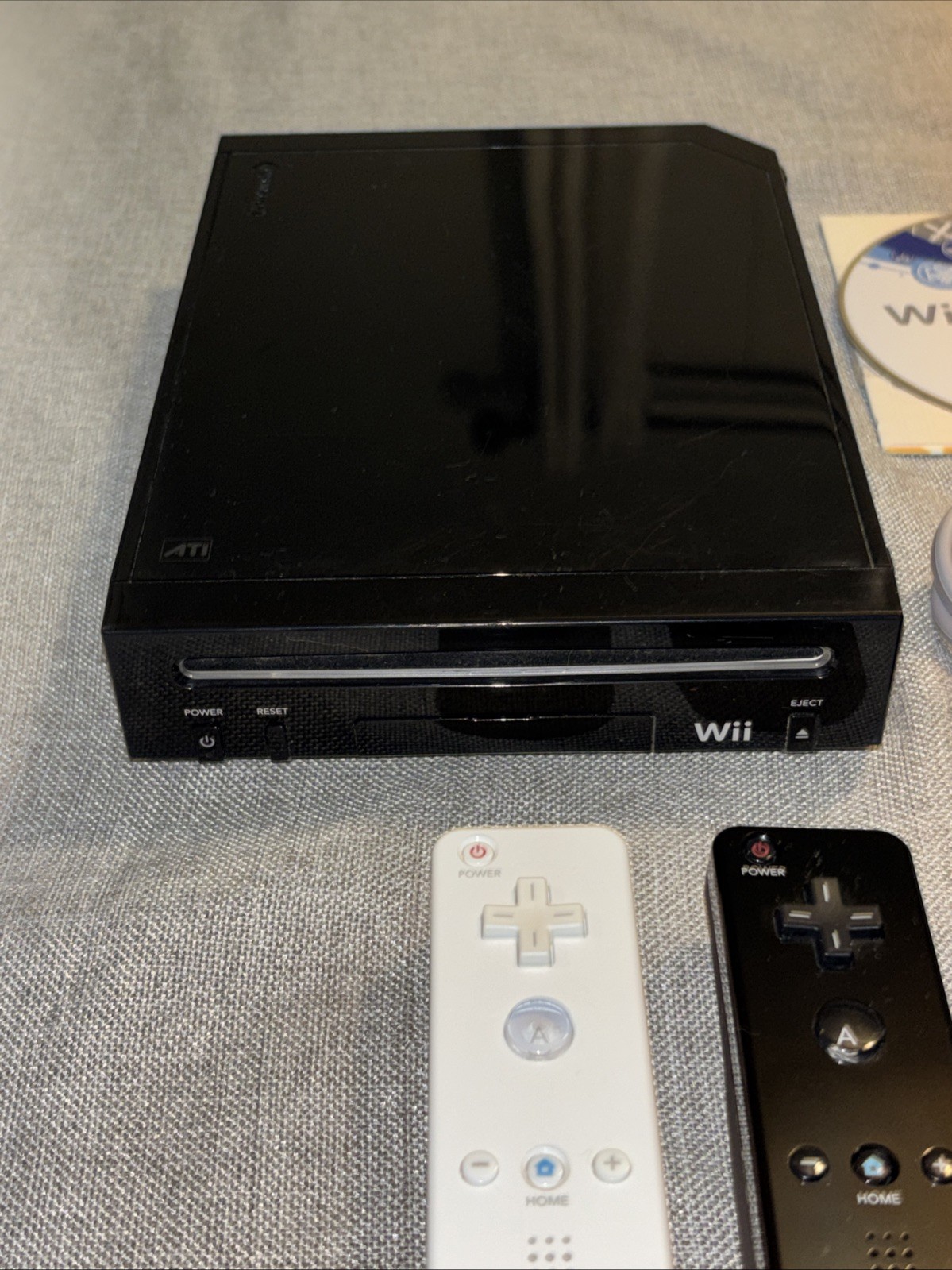 Nintendo Wii With Wii Sports + Wii Sports Resort Black Console System Bundle