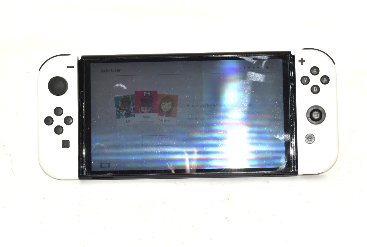 Nintendo Switch OLED Broken Thumb stick Joycon and Screen Marks HEG-001