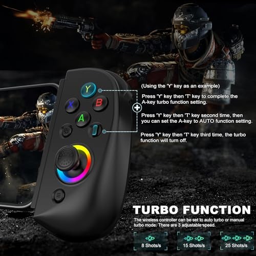 Mobile Gaming Controller for iPad/Tablet[Within 5-10″] Wireless D8 Black