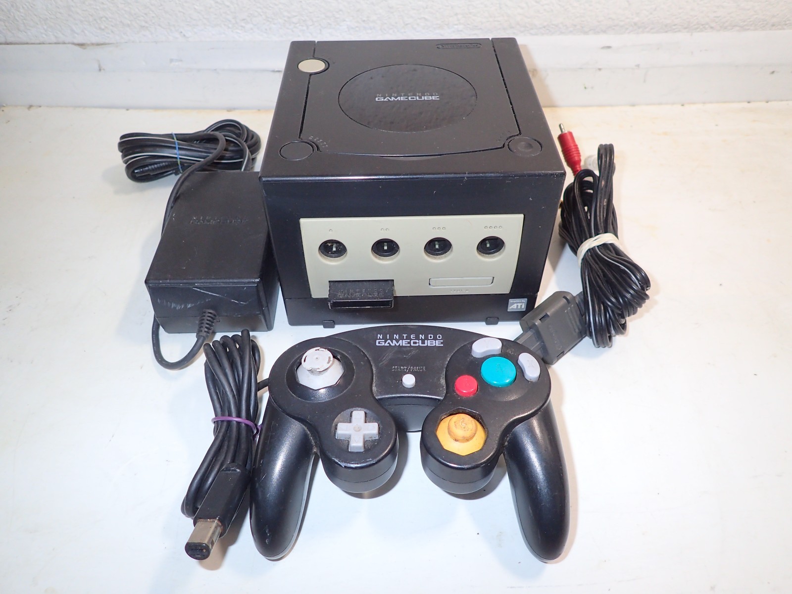 Nintendo GameCube Console Bundle Lot OEM Cables 1 Controller & Memory – Tested